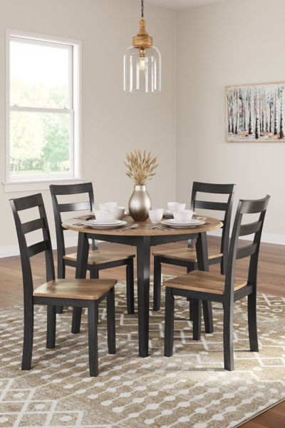 Picture of GESTHAVEN BRN TABLE & 4 CHAIRS
